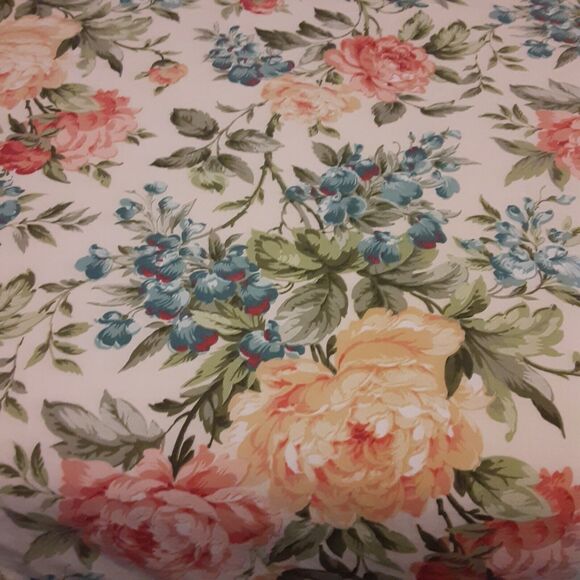 Vintage Revman Floral Flat Queen Sheet Quality Combed Cotton Blend - Picture 5 of 9